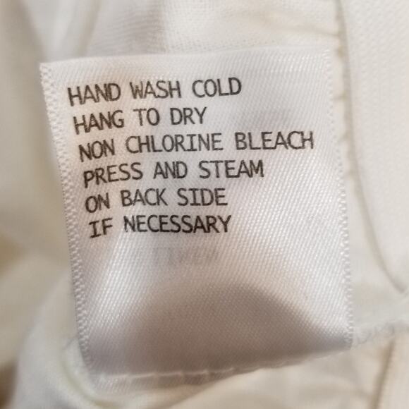 Cynthia Rowley Women's White Peplum Long Sleeve Linen Blend Blouse Size Large - Picture 5 of 6